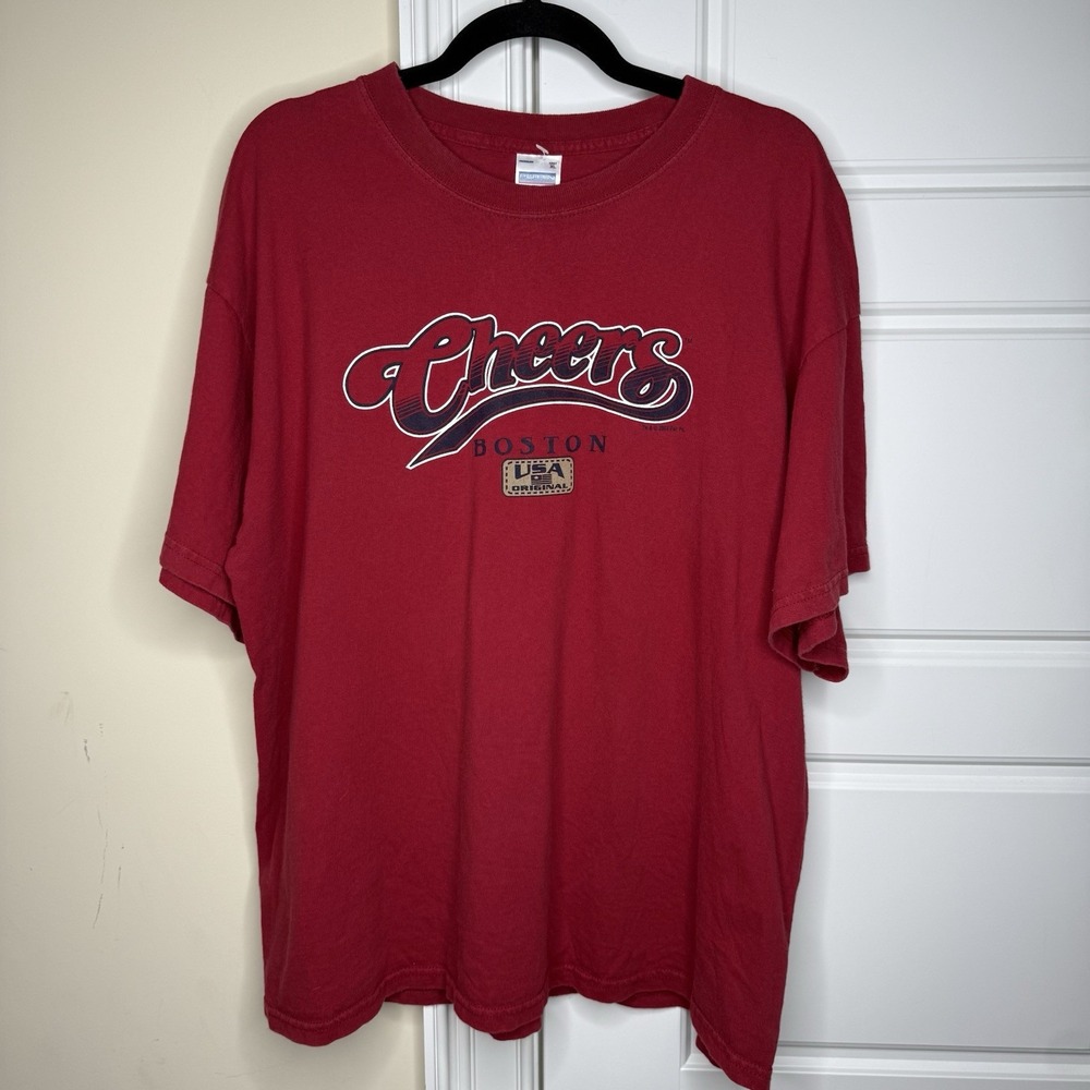 Vintage Cheers Boston 2005 T-Shirt Men's Size XL Red Short Sleeve USA original